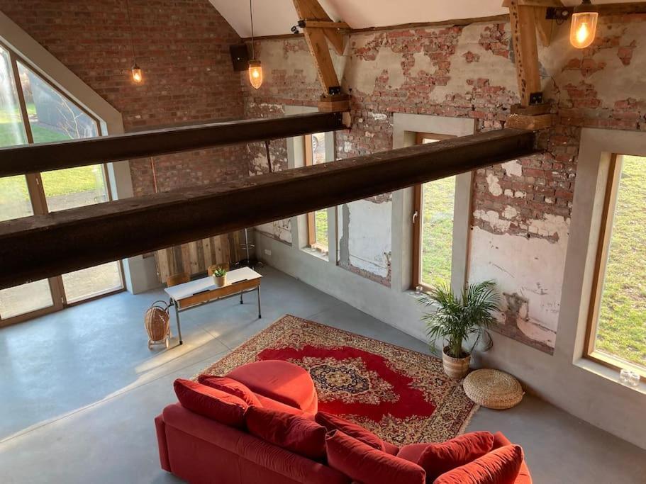 Schuurloft Hof Ten Bogaerde Met Biozwembad, Veldzicht & Uilennest Jabbeke  Eksteriør billede