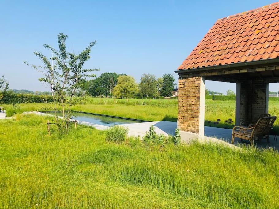 Schuurloft Hof Ten Bogaerde Met Biozwembad, Veldzicht & Uilennest Jabbeke  Eksteriør billede